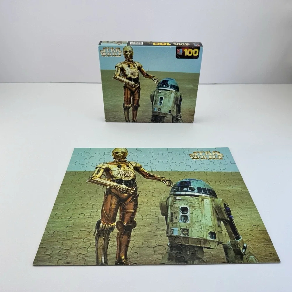 Star Wars C-3PO R2-D2‎ 100 Piece Puzzle 1978 Milton Bradley Vintage COMPLETE